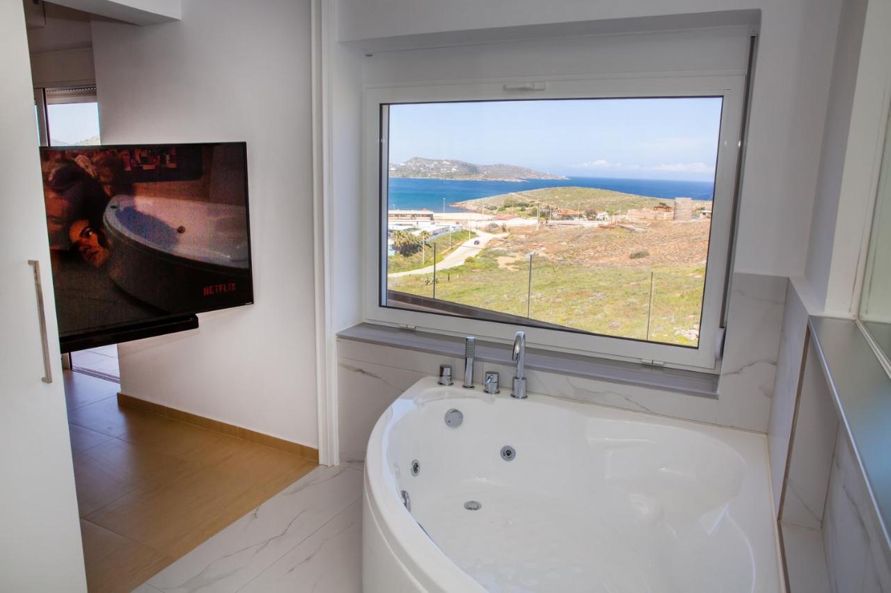 Komfort City Apartment "Elias" Mit Meerblick In Lavrio エクステリア 写真