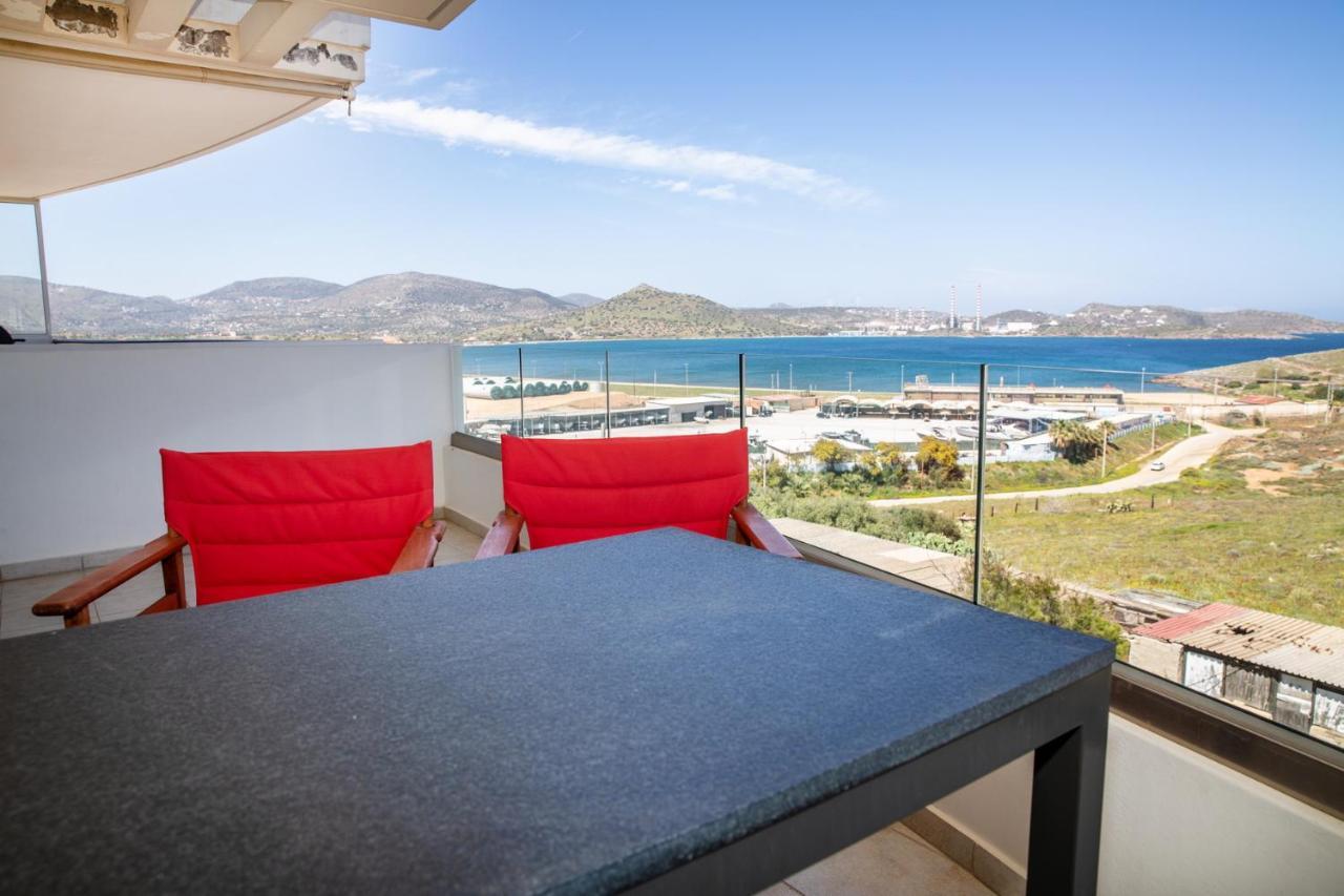 Komfort City Apartment "Elias" Mit Meerblick In Lavrio エクステリア 写真
